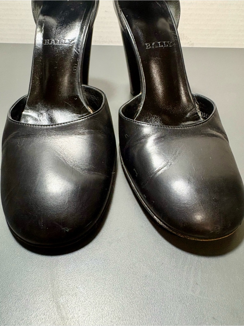 BALLY Black Leather Ankle-Strap Pumps - Picture 3 of 9